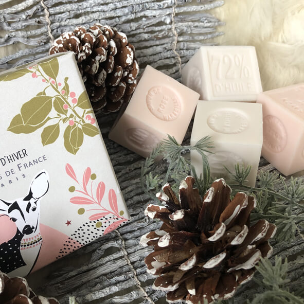 Coffret savons rose et lait d'ânesse