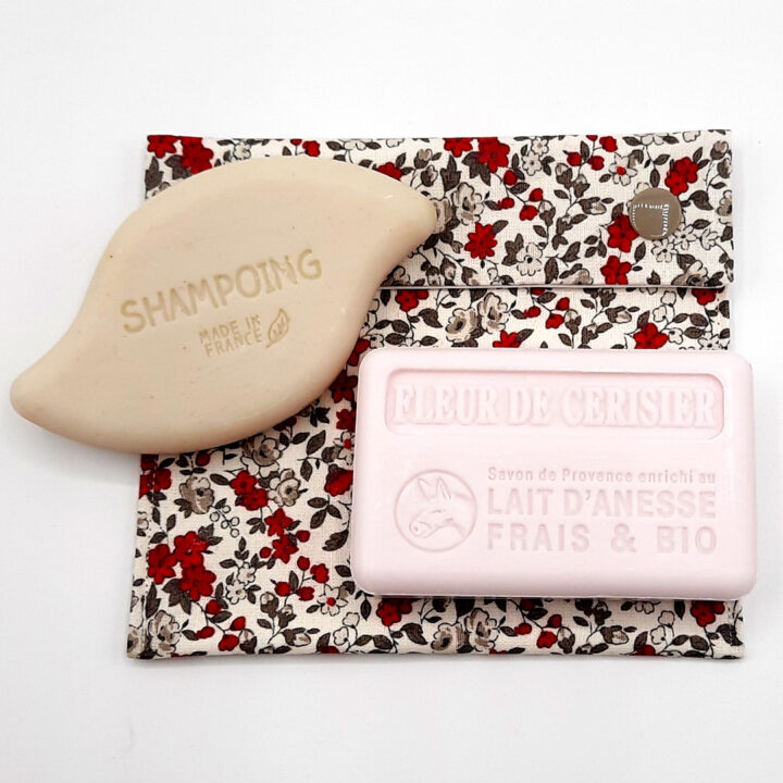 pochette zéro déchet rouge