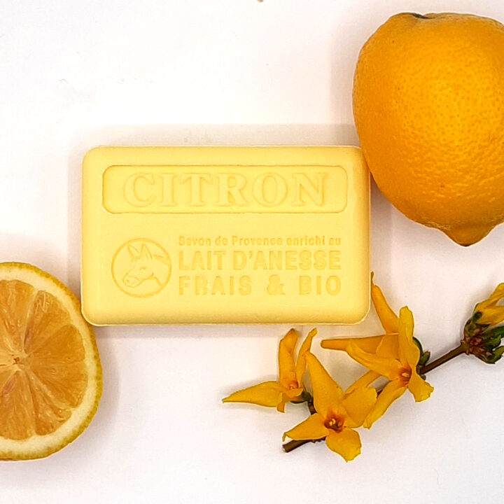 savonnette au lait d'ânesse citron