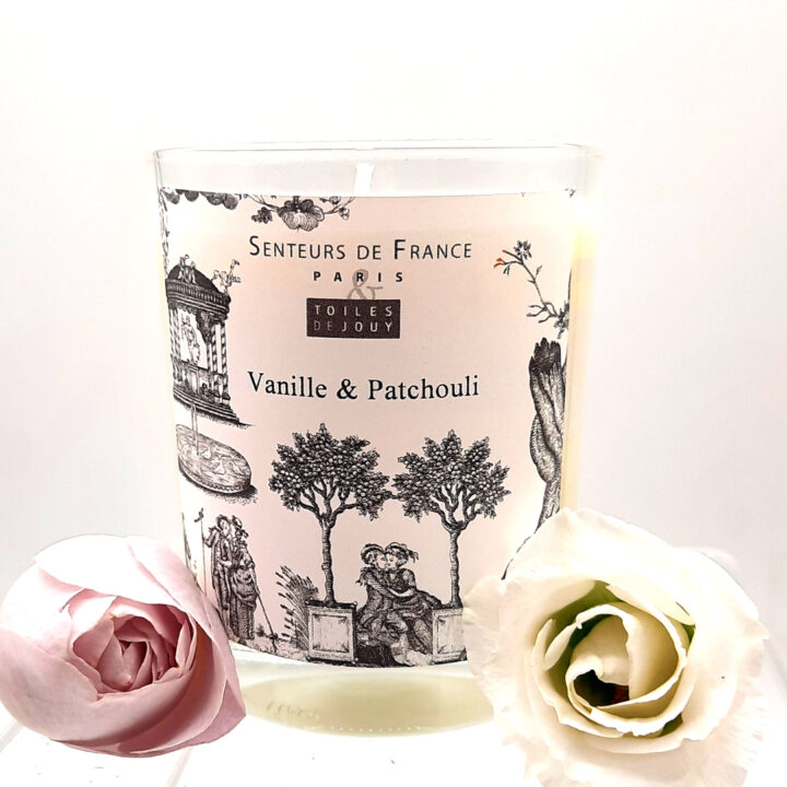 Bougie parfumée vanille-patchouli "Toile de Jouy"