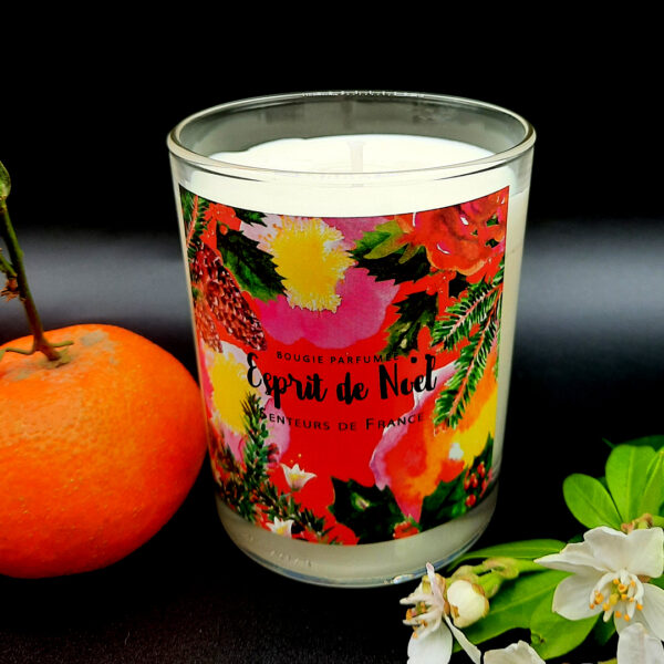 Bougie mini bourgoise rouge Luminante - Senteur fleur de coton