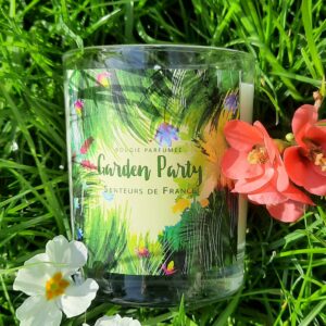 Bougie parfumée herbe coupée illustrée Garden Party
