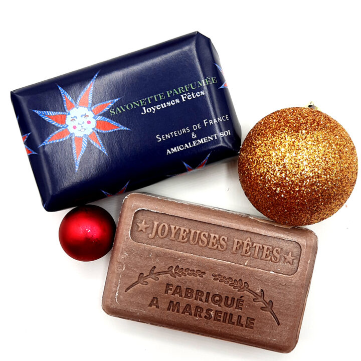 Savonnette parfumée chocolat et marron glacé Joyeuses Fêtes