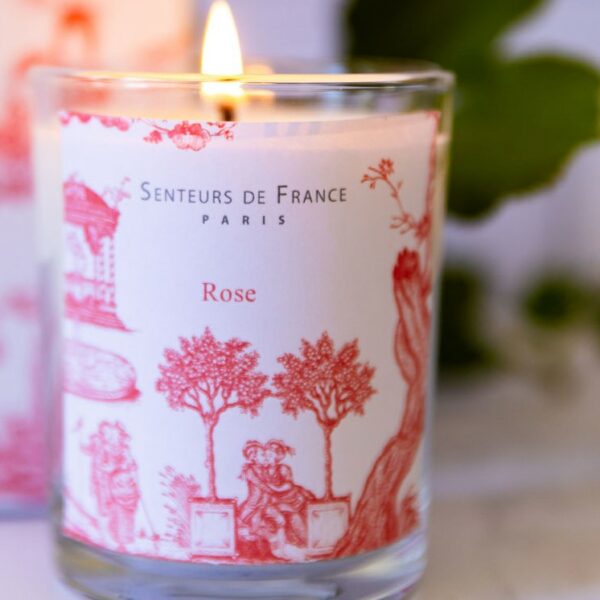 Bougie parfumée rose