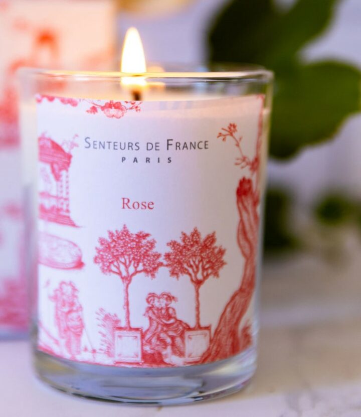 Bougie parfumée rose