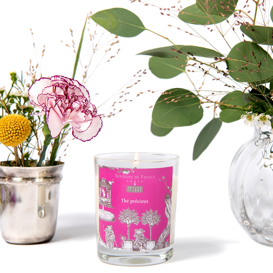 Bougie parfumée fleur d'oranger Toile de Jouy cire végétale