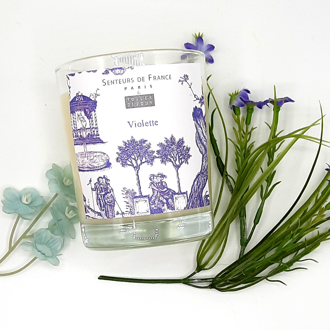 Bougie parfumée fleur d'oranger Toile de Jouy cire végétale