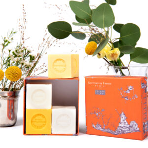 Coffret savonnettes parfumées chèvrefeuille, jasmin, muguet, orange