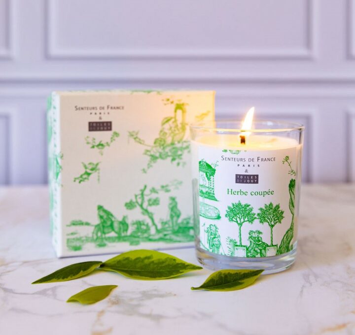 Bougie parfumée herbé coupée avec coffret