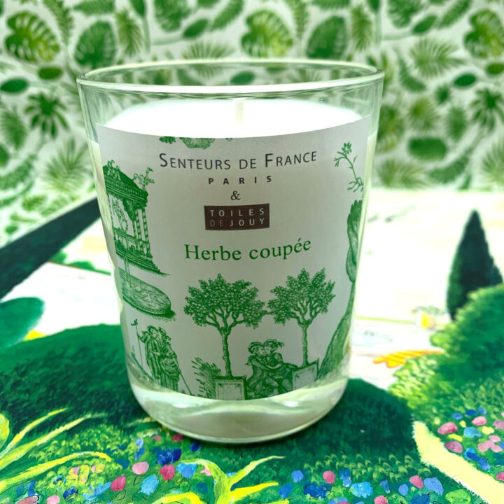 Bougie parfumée herbe coupée cire végétale